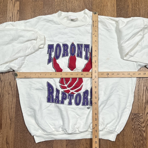 Vintage 90s Toronto Raptors Claw Logo Made in Canada Sweatshirt Mens Large - Picture 6 of 8
